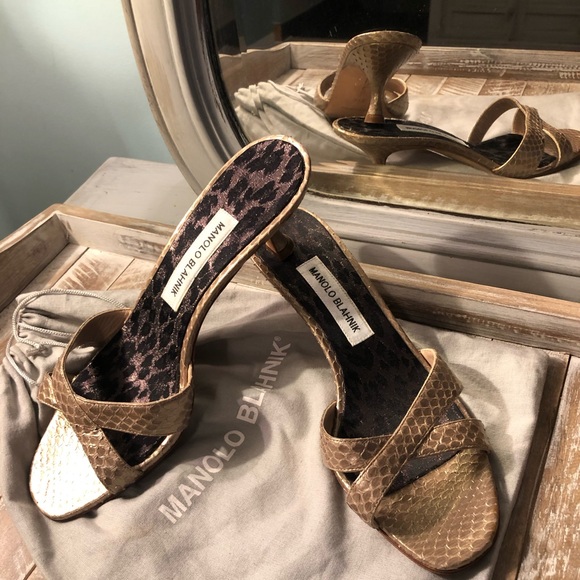 MANOLO  BLAHNIK  ...... slip on sandals - Picture 2 of 8